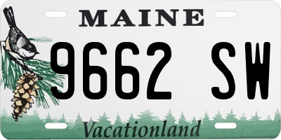 ME license plate 9662SW