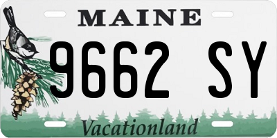 ME license plate 9662SY