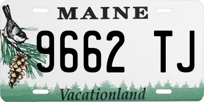 ME license plate 9662TJ