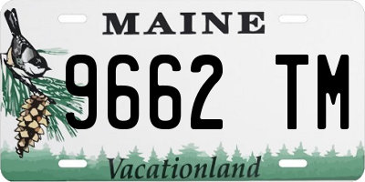 ME license plate 9662TM