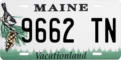 ME license plate 9662TN
