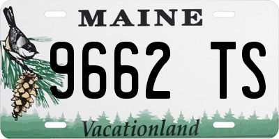 ME license plate 9662TS