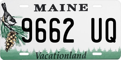 ME license plate 9662UQ