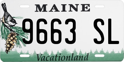 ME license plate 9663SL