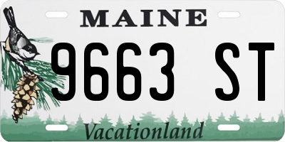 ME license plate 9663ST