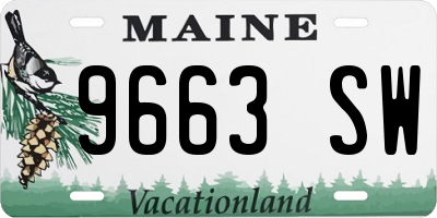 ME license plate 9663SW