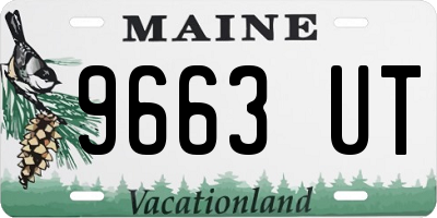 ME license plate 9663UT