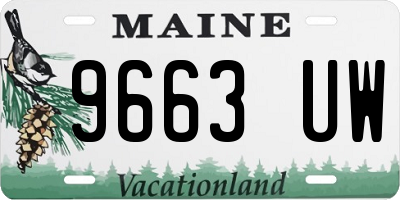 ME license plate 9663UW