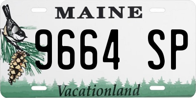 ME license plate 9664SP