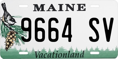 ME license plate 9664SV
