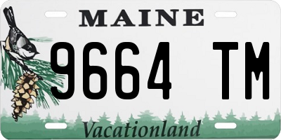ME license plate 9664TM