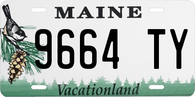 ME license plate 9664TY