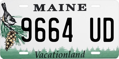 ME license plate 9664UD