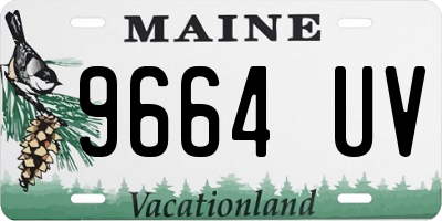ME license plate 9664UV
