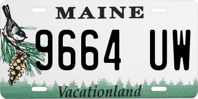 ME license plate 9664UW