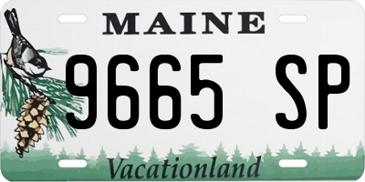 ME license plate 9665SP