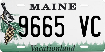 ME license plate 9665VC