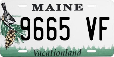 ME license plate 9665VF