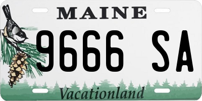 ME license plate 9666SA