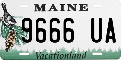 ME license plate 9666UA