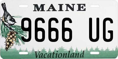ME license plate 9666UG