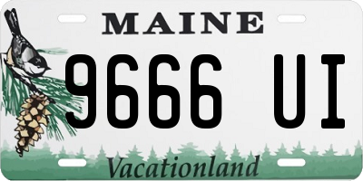 ME license plate 9666UI