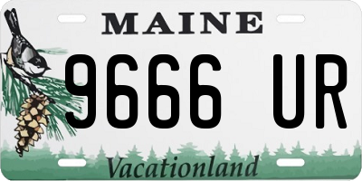 ME license plate 9666UR