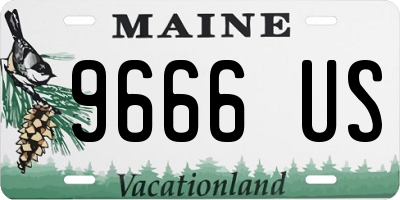 ME license plate 9666US