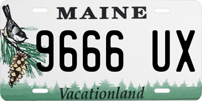 ME license plate 9666UX