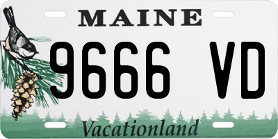 ME license plate 9666VD