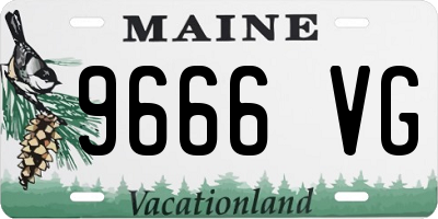 ME license plate 9666VG