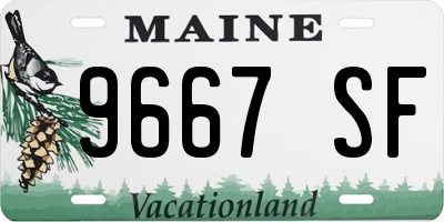 ME license plate 9667SF