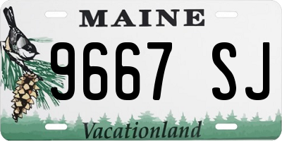 ME license plate 9667SJ
