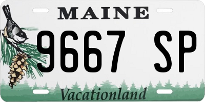ME license plate 9667SP