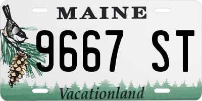 ME license plate 9667ST