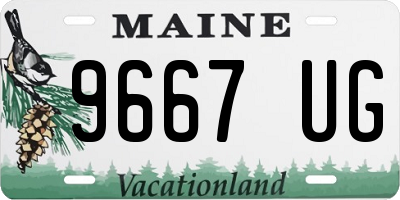 ME license plate 9667UG