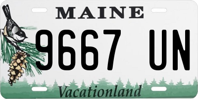 ME license plate 9667UN