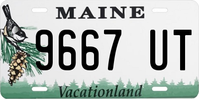 ME license plate 9667UT