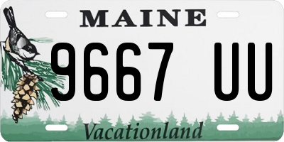 ME license plate 9667UU