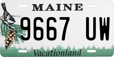 ME license plate 9667UW