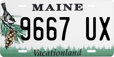 ME license plate 9667UX