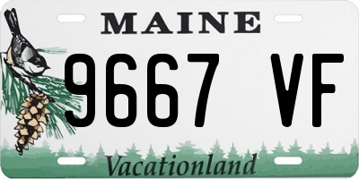 ME license plate 9667VF