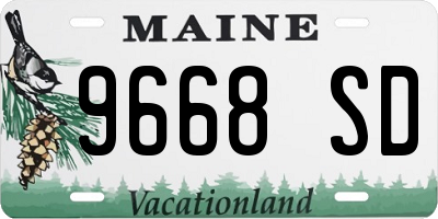 ME license plate 9668SD