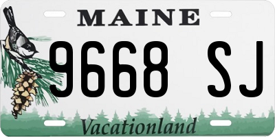 ME license plate 9668SJ