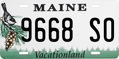 ME license plate 9668SO