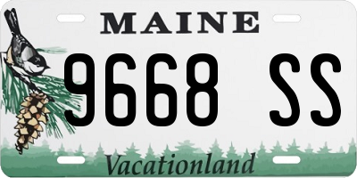 ME license plate 9668SS