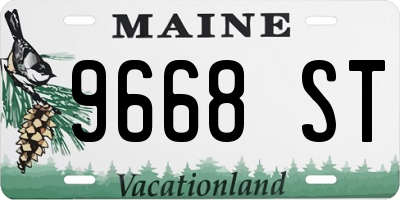 ME license plate 9668ST