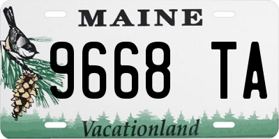 ME license plate 9668TA