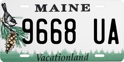 ME license plate 9668UA