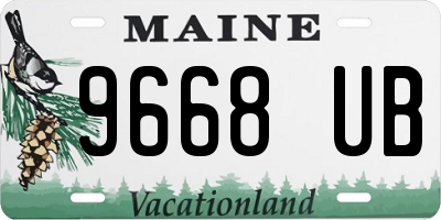 ME license plate 9668UB